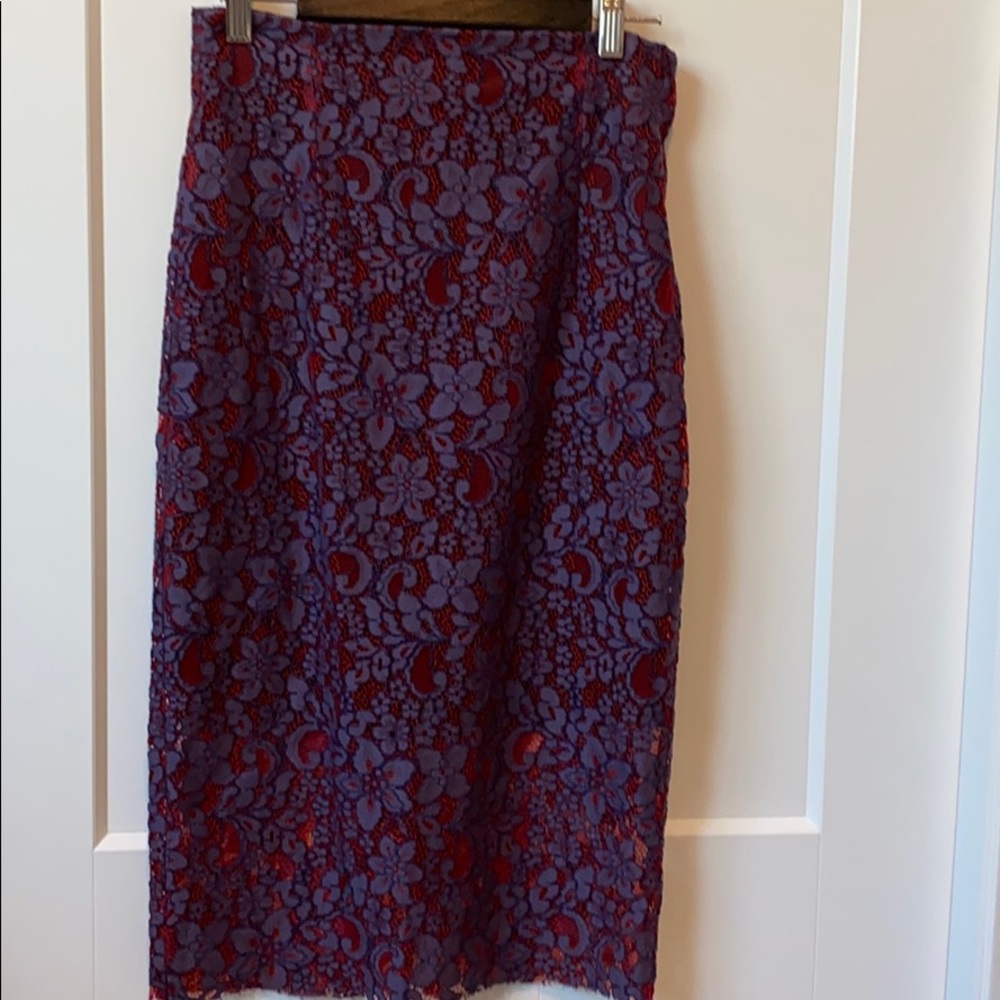 Zara lace midi skirt